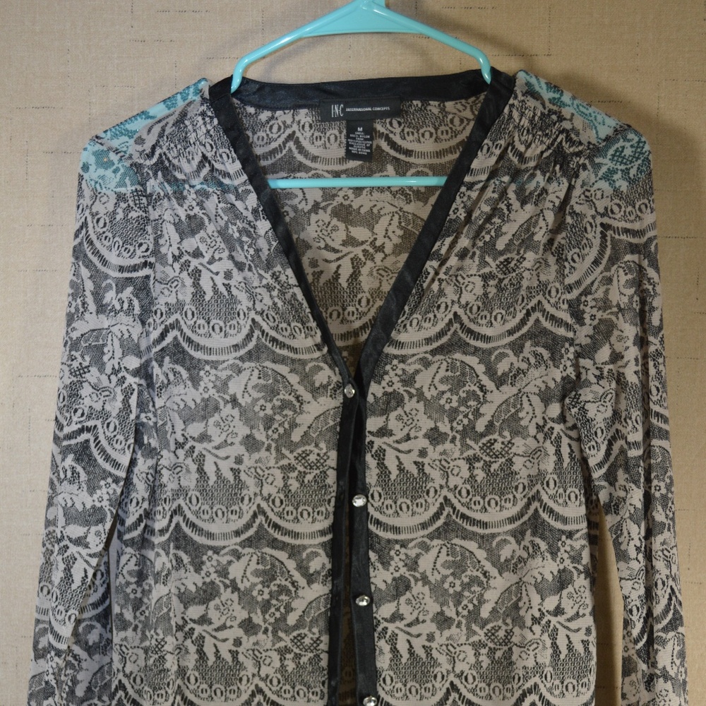 I.N.C INTERNATIOM CONCEPT VENIER BLOUSE